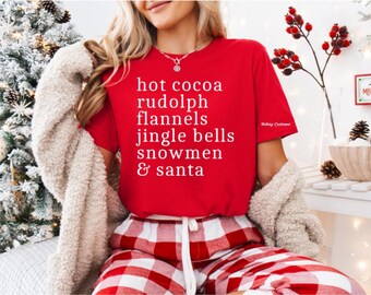 Christmas Shirt - Hot Cocoa Shirt - Holiday Shirt - Jingle Bell Shirt - Cute Christmas Tees - Womens Christmas Shirt - Christmas Party Shirt