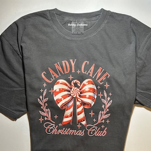 Candy Cane Club - Merry Christmas Shirt - Candy Cane Shirt - Womens Retro Christmas - Trendy Graphic Tee - Christmas Shirt - Comfort Colors®