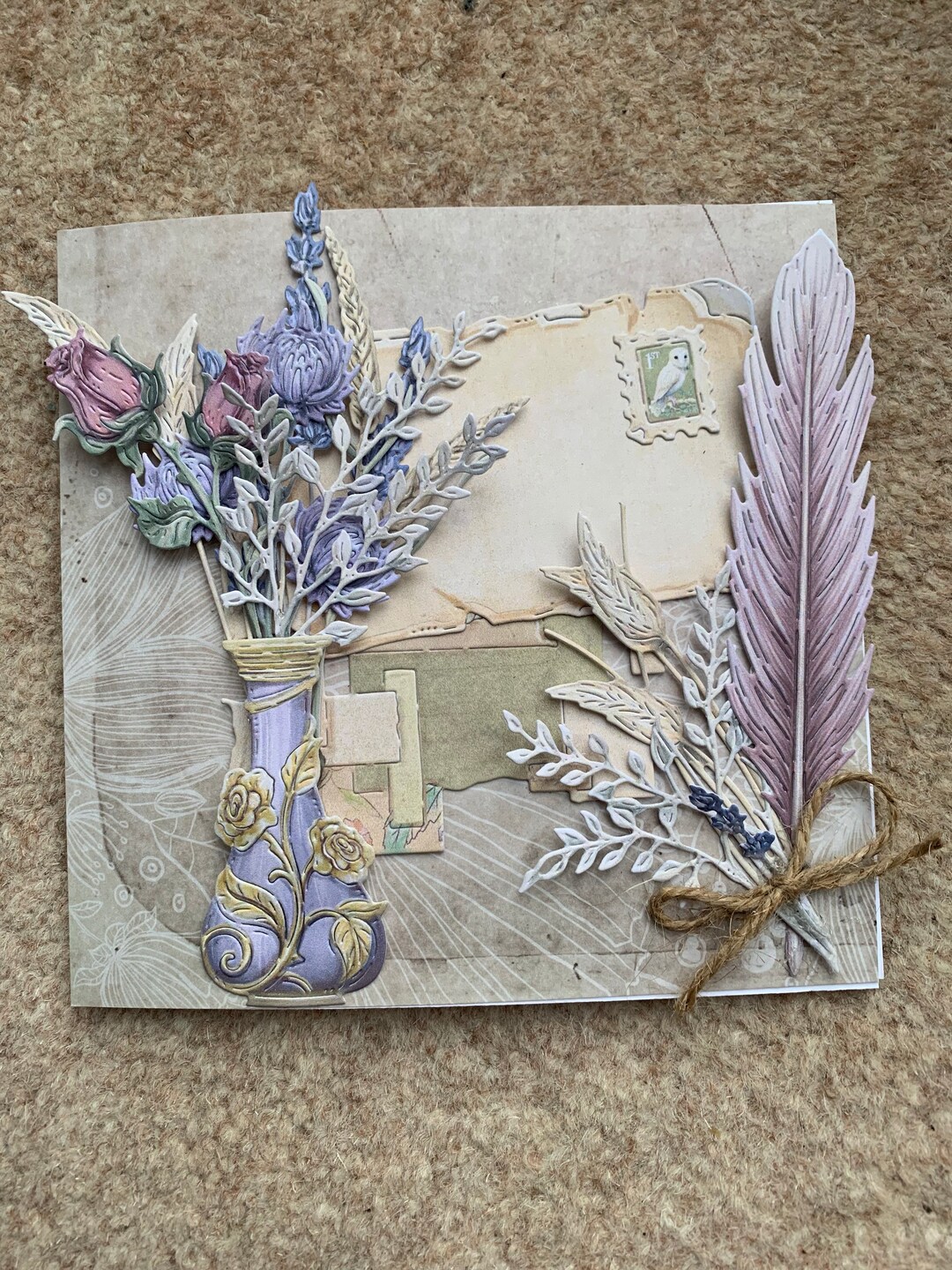 6 X 6 Blank Greetings Card made in UK Hand Etsy