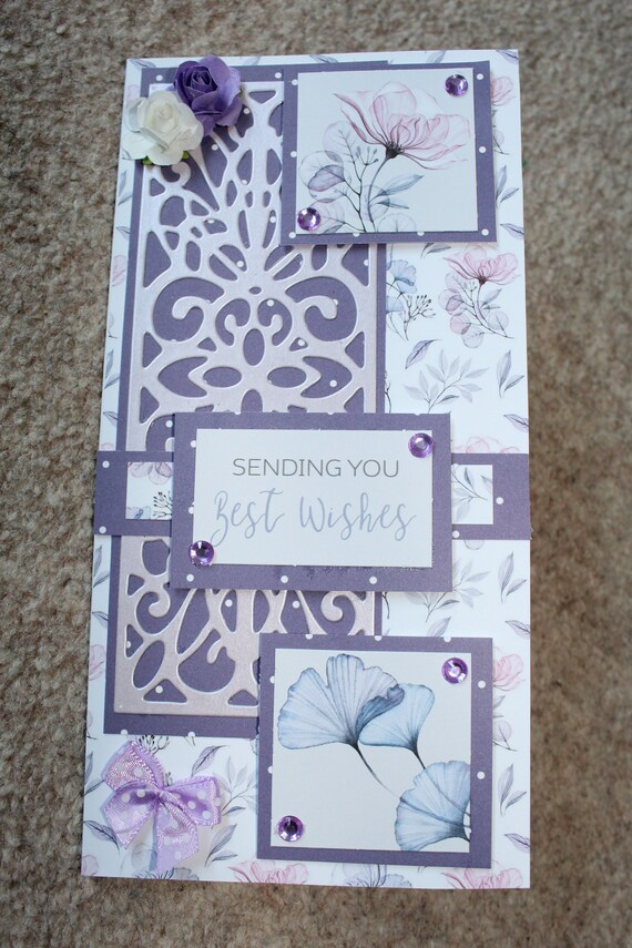 Best Wishes Greetings Card made in UK Hand Crafted Etsy