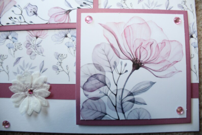 Thank You Greetings Card made in UK Hand Crafted Occassion Etsy