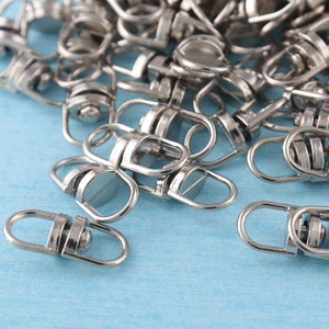 50-100 pcs swivel snap hooks connector,360 swivel Joint,silver keychain hook hardware DIY accessories