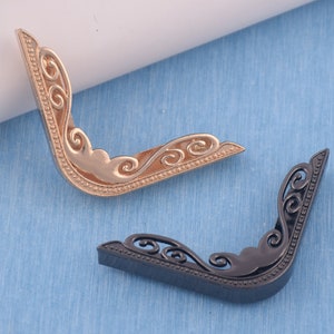 Ornate Alloy Bag Corner Protector: Purse Hardware (47mm)
