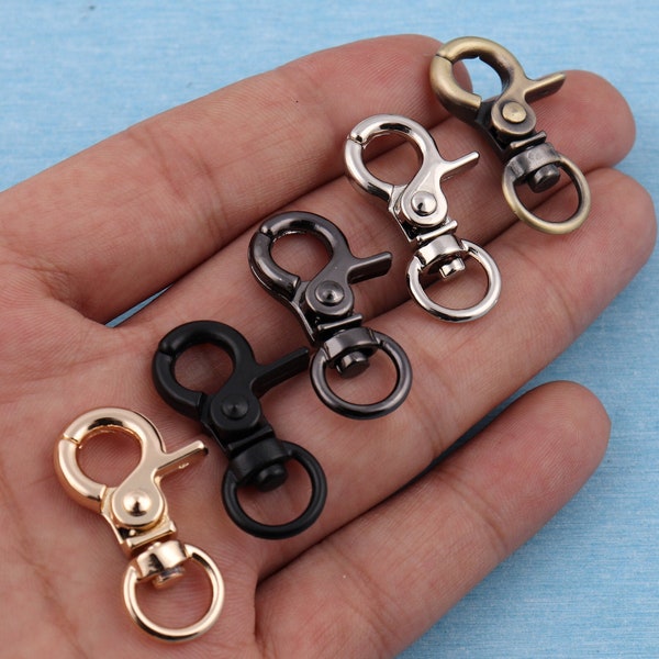 10-20 pcs swivel snap hooks,10mm inner metal lobster buckle swivel buckle,swivel snap clasp trigger clip,bag/handbag/purse hardware supplies