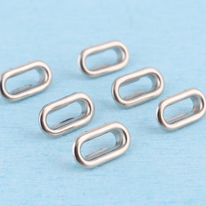 20-50 sets metal oval eyelets,14mm(hole) silver grommets eyelets with washers oval eyelets grommets for diy garment bag sewing accessories