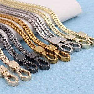 Metal Bag Chain with Swivel Clasps: Handbag Purse Strap Replacement