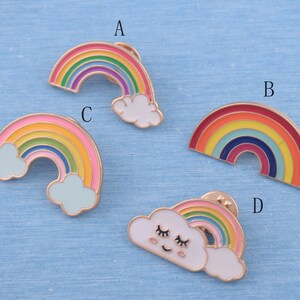 Arco iris y nubes esmalte broche Pines insignias Kawaii broche lindo broche dibujos animados broche Pin creativa de arte Pin ropa de la decoración