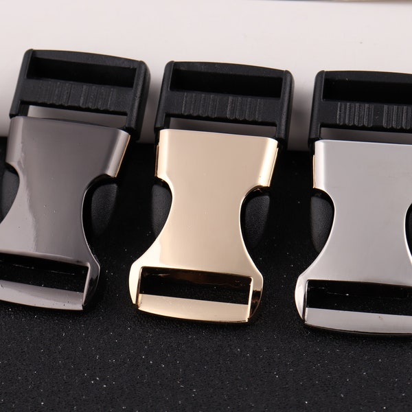 1" plastic metal release belt buckle,25mm inner adjuster quick release buckle, quick clip,easy buckle,backpack/luggage/belt/collar/bag strap