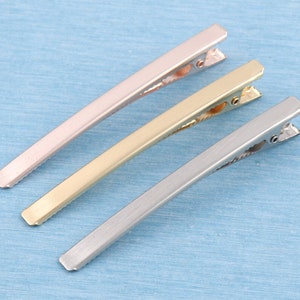 Metal Alligator Hair Clips (82mm) - Light Gold, Rose Gold, Silver