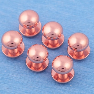 Rose Gold Screw Rivets: 12mm Metal Studs for DIY Leather Craft