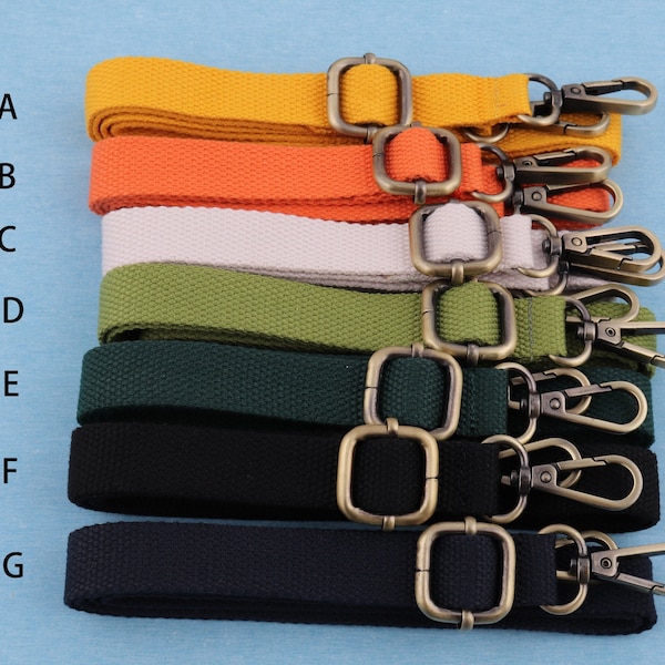 3/4" width cotton adjuster bag strap,20mm solid color cross body handbag strap,purse handle chain,replacement cross body shoulder bag strap