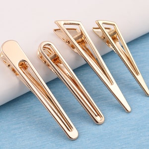 Light Gold Hair Alligator Clips: Hair Accessory Blanks (10-20 Pcs)