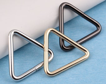 1"  inner metal triangle rings,25mm open jump rings,non welded metal triangle connector rings for bag purse strap belt hardware supplies