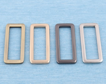 1.5” flat rectangular metal buckle, 38mm inner metal rectangular rings, purse strap buckle, flat rectangle ring bag hardware supplies