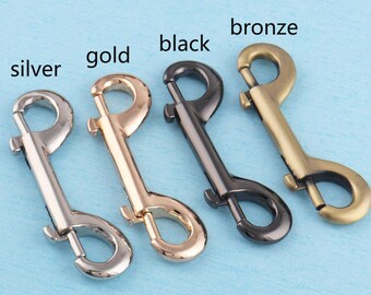 Mosquetones de doble extremo de 4": cierre de gatillo resistente - Correa para mascotas, llavero (2 unidades)