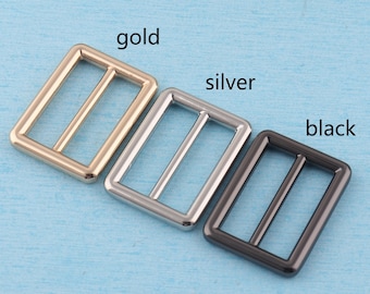 4 pcs 1 1/4" adjuster slider buckle,32mm metal strap tri-glide slider,gold/silver/black release belt buckle,tri bar buckles bag hardware