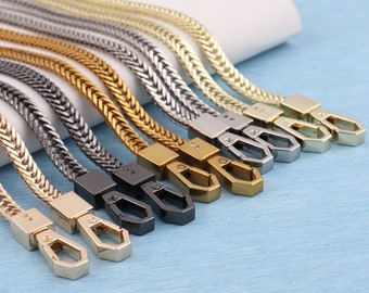 1pc 1m/1.1m/1.2m gold/black/antique gold/silver/light gold bag chain with swivel clasps,handbag chain shoulder chain purse chain bag making