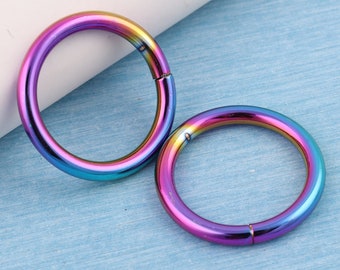 1" iron o rings,rainbow round closed rings,inner 26mm,metal rings,non welded iron o rings,handbag/leather craft accessories supplies