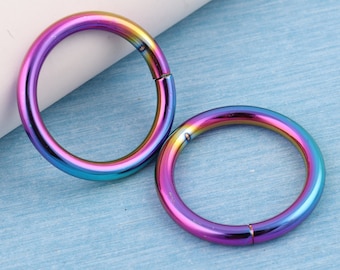 Rainbow Iron O Rings: 1" Non Welded Metal Rings for Handbag Craft