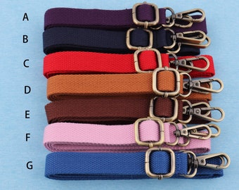 Black ribbons, bronze-colored hardware accessories: 38mm Crossbody Purse Replacement