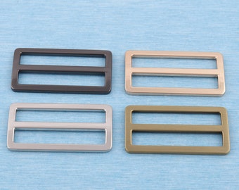 2" adjuster slider gesp, 50mm binnenste metalen riem tri-glide slider, goud / zilver / zwart / brons release riem gesp, slide gespen zak hardware