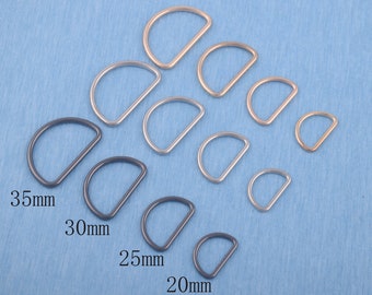 Zinc Alloy D Rings: Bag Strap Hardware (10 pcs)