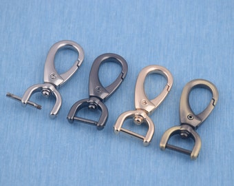 2-4-10 pcs 1/2"screw swivel snap clasp,13mm metal trigger snap hook link fastener,lobster buckle belt buckle for repair,bag purse hardware