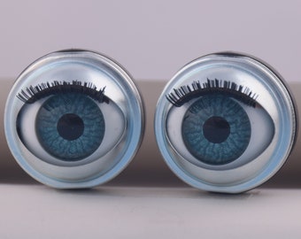 6 Grey Eyes 4 Green Eyes Lot 1 10 Large Size 22 Blinking Sleeping Open Close Doll Eyes with Lashes