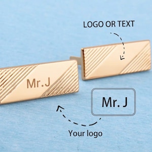 Customizable Metal Logo Tag: Rectangle Wallet Feet, Laser Engraved, 45x17mm