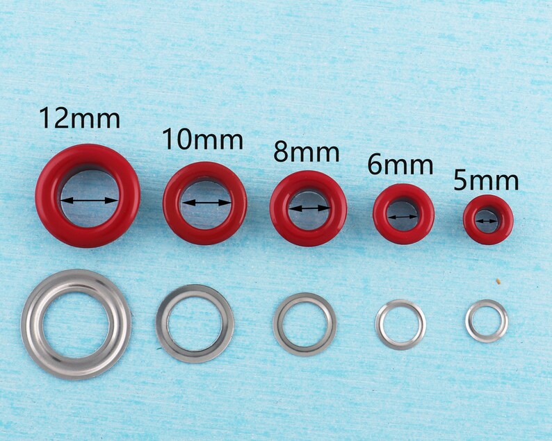 Eyelet with Washer Leather Craft Repair Grommet 3mm 4mm 5mm 6mm 8mm 10mm /& 12mm