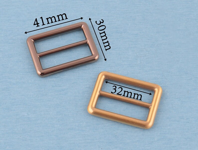 4 st metallspänne med trippelglidning: 32 mm väskremsjustering bild 2