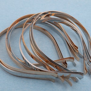 7mm width metal headband with bent end,metal headband,blank headband,metal hair band,simple headband,plain headband,DIY hair accessories
