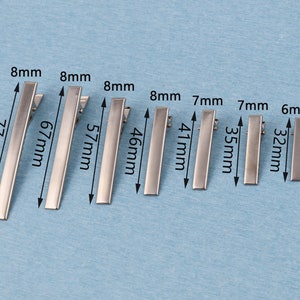 Silver Alligator Hair Clips: Metal Hair Accessory Blanks