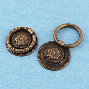 Antique Bronze  Drawer Pull Handle : Cabinet Knob, Dresser Drawer Hardware