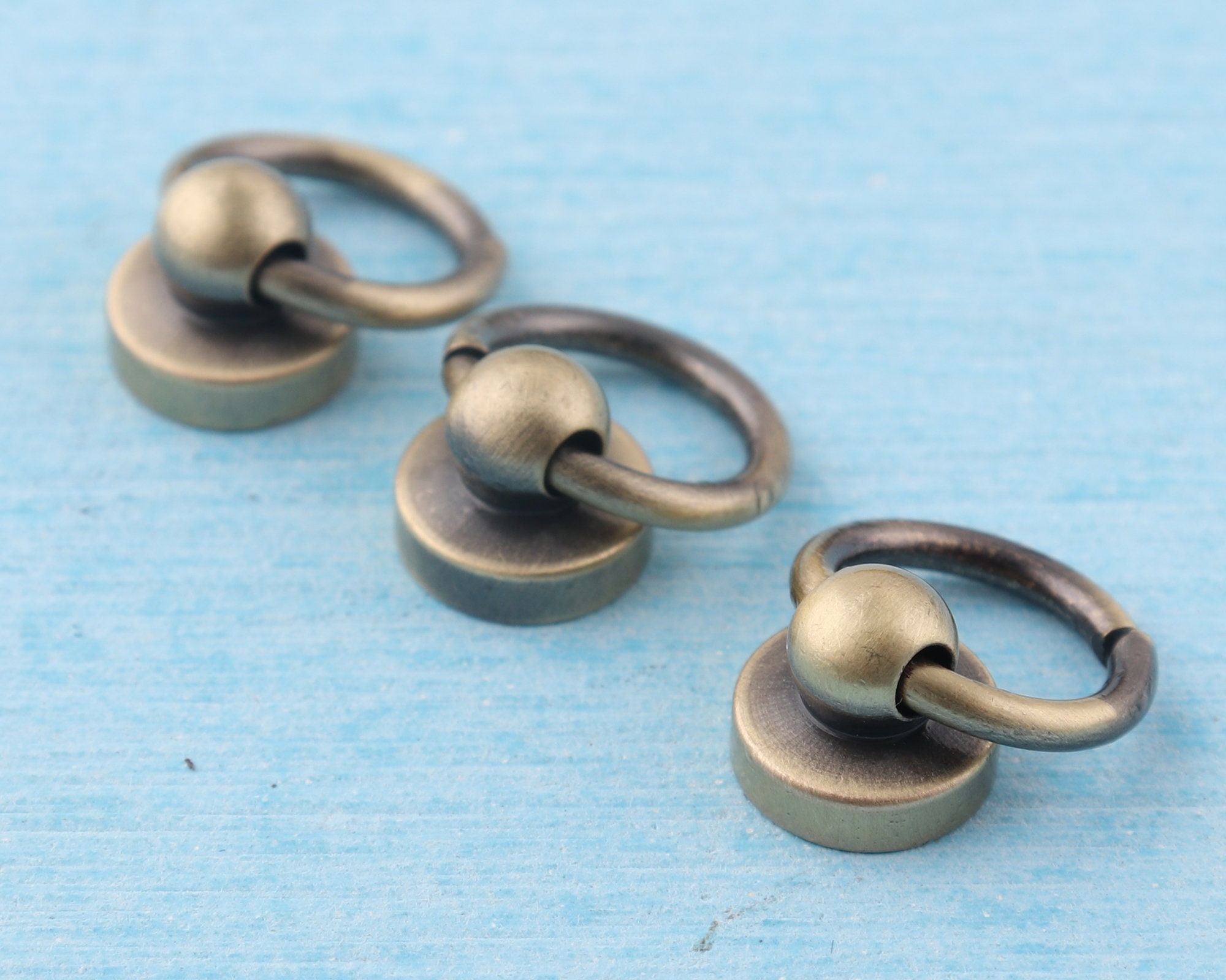6 Jeux De Goujons à Rivets Uxcell – 10x6 Mm, Dos Plat, Ton Or, Pieds Creux