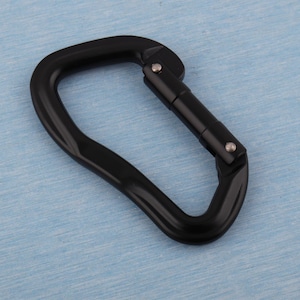 Matte Black Carabiner Clip: Large Alloy Snap Hook (103x60mm, 1pc)
