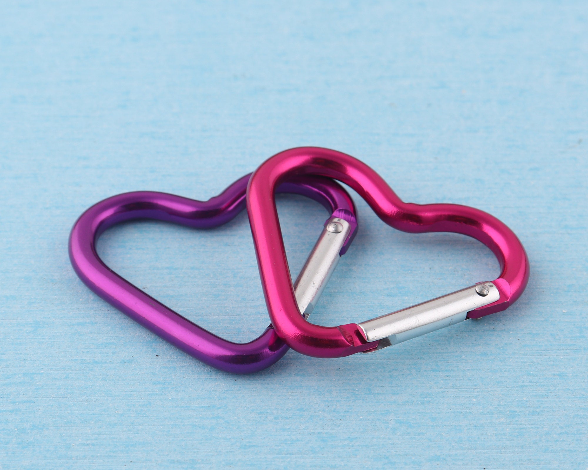 10Pcs Heart Shaped Carabiner Clip - Heavy Duty Carabiner for Keys Hiking  Backpack Keychain Clips for Hanging