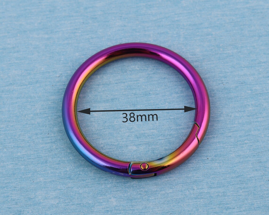 1.5 rainbow spring O rings38mm inner metal snap | Etsy