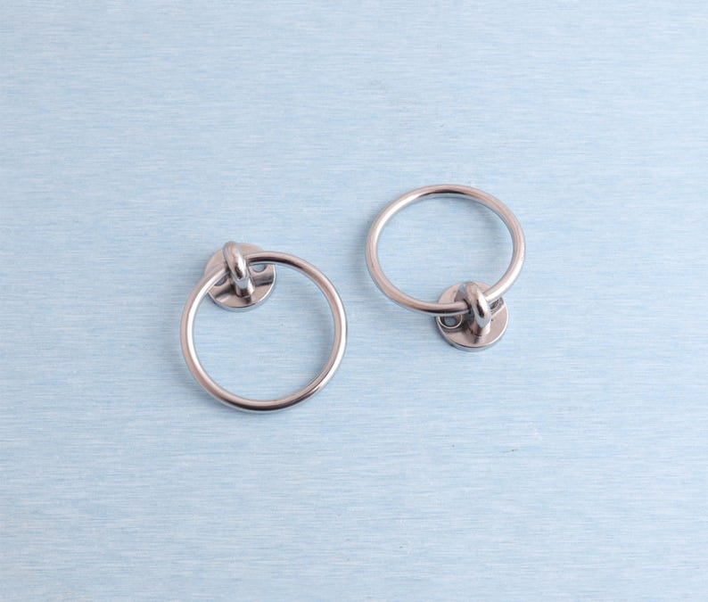 Silver Round Drop Ring Drawer Knobs Pull:Handle Hardware,Furniture Hardware(69mm) image 4