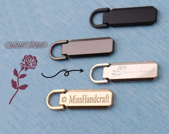 Personalisierbarer Reißverschluss mit Gravur: Robustes Metall, 40 mm, Portemonnaie/Handtasche