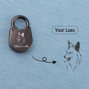 Candado personalizado grabado a láser con llave: regalo para pareja