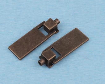 Flat Rectangle Drawer Pull Handle - Antique Cabinet Knob, Retro Straight Bar Drop Pull