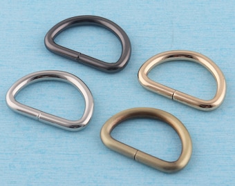 Anillo D metálico de 1,25", herraje para correa de bolso (4-10 piezas)
