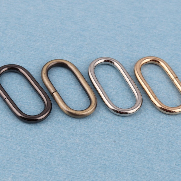 1.5" metal oval ring,38mm inner oval ring bag purse ring elliptical ring strap connection ring,iron split o ring bag making hardware supply