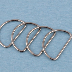41mm inner metal D rings,silver color d ring,zinc alloy dee rings D buckles for webbing strap and bag hardware connector 4-10pcs