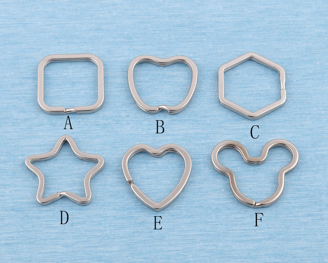 Silver Key Rings: Metal Split Rings for Keychain Hardware (10-20pcs) - Etsy