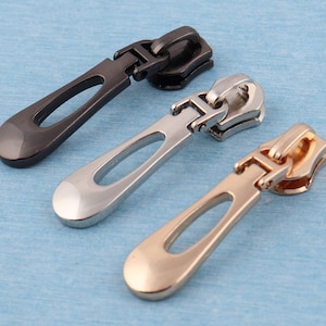 Metal Zipper Pull Slider: 46mm Nylon Coil Zip Head for Bags, Clothing, Shoes