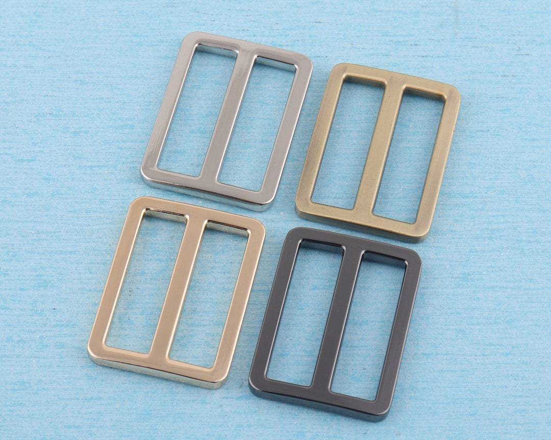 4 Pcs 1 Inch Metal Slide Buckles – Adjustable Tri-Glide Sliders For Bags, Straps & DIY