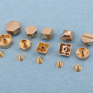 Light Gold Purse Feet: Alloy Bag Studs, Screw Rivets