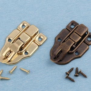 63*39 mm Drewniana Skrzynia Bagażowa Blokada Zatrzask Duże Starożytne Pudełko Rustykalny Żelazny Zatrzask Pudełko Na Biżuterię Zatrzask Pudełka Na Prezenty Zatrzaski Skrzynia Sprzęt Pudełka Tworzenie
